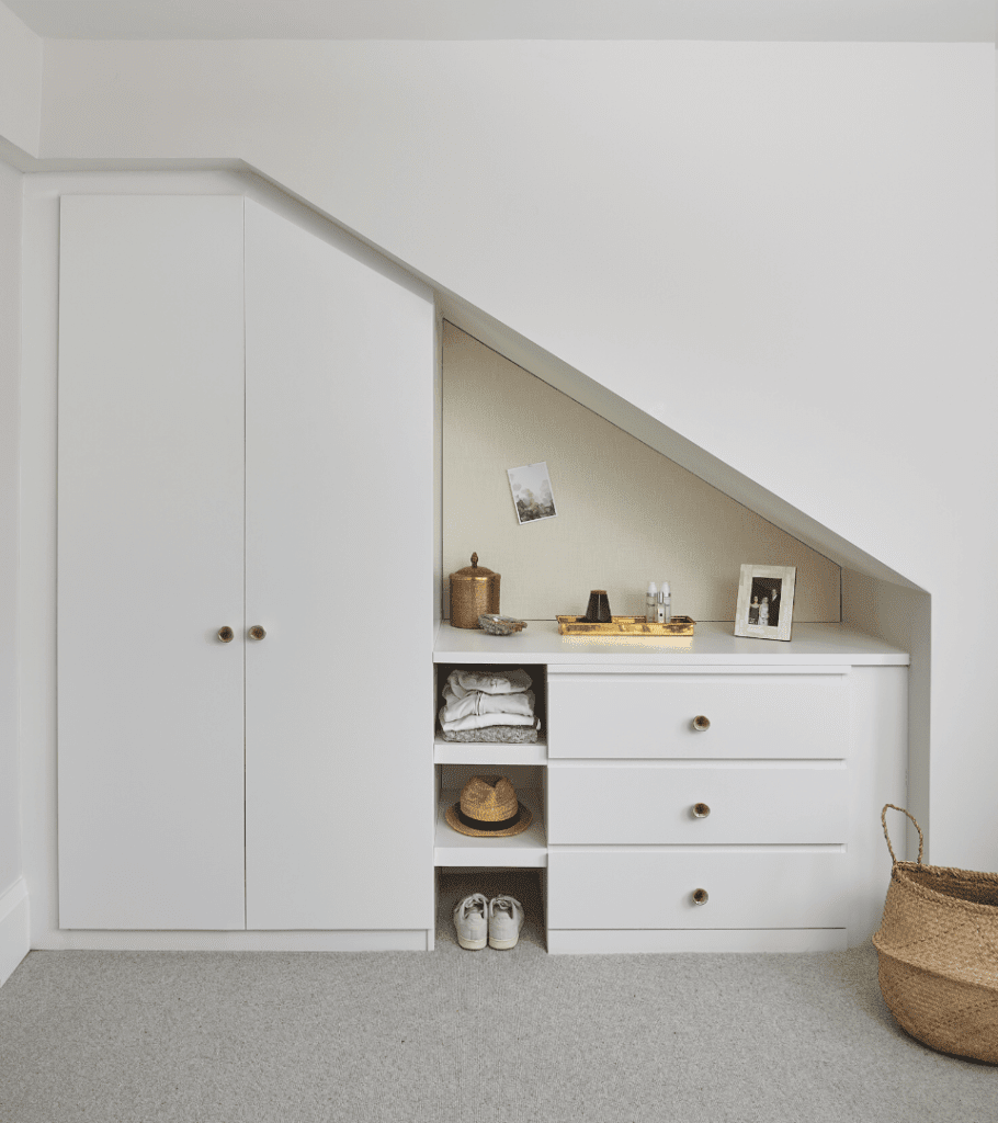 New Bedroom Renovation. closet and cubboards built into wall